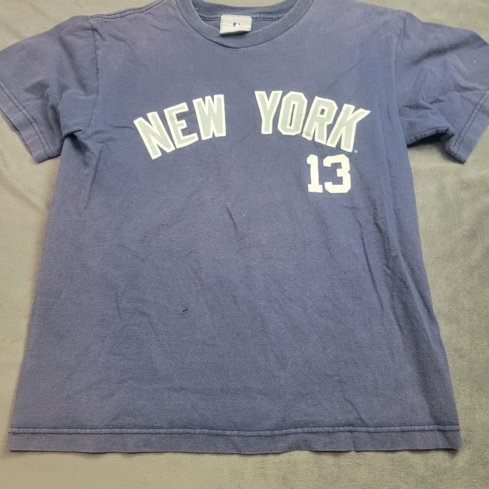Youth New York Yankees Alex Rodriguez 13 MLB Navy T-Shirt Size L 100% Cotton